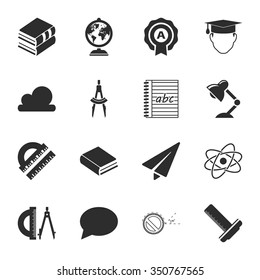 School icons set. 