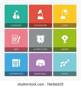SCHOOL ICONS SET