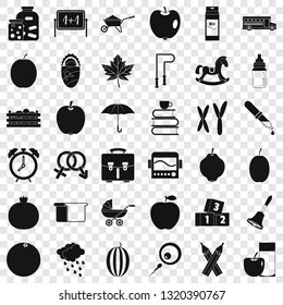 School icons set. Simple style of 36 school vector icons for web for any design