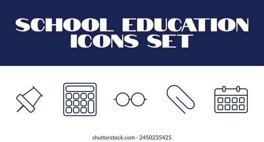 School Icons Set Vector Illustration education icon Student vector