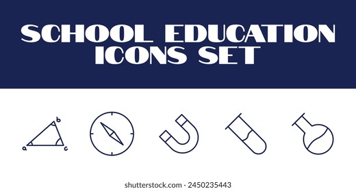 School Icons Set Vector Illustration education icon Student vector