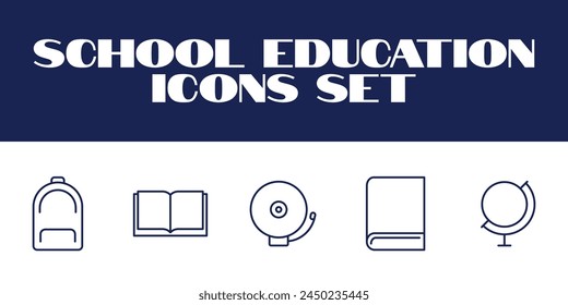 School Icons Set Vector Illustration education icon Student vector