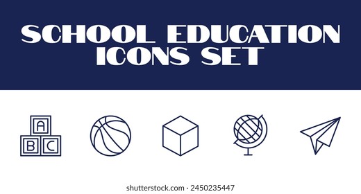 School Icons Set Vector Illustration education icon Student vector