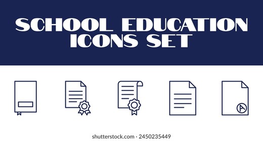 School Icons Set Vector Illustration education icon Student vector