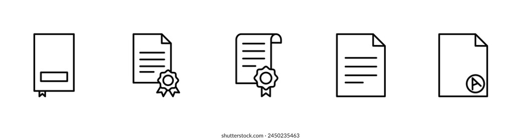 School Icons Set Vector Illustration education Paper icon Student vector
