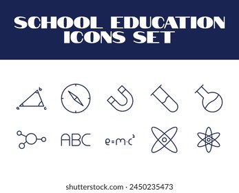 School Icons Set Vector Illustration education icon Student vector