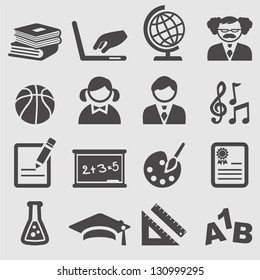 School icons set.Vector