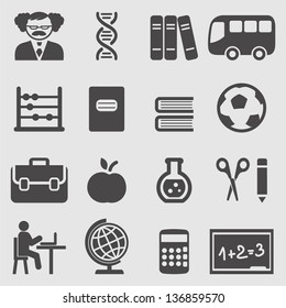 School icons set.Vector