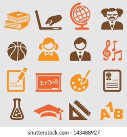 School icons set.Vector