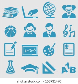 School icons set.Vector 