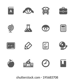 School icons, vector.