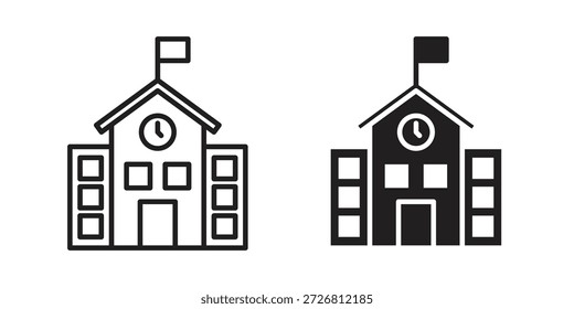 Iconos de la escuela colección de Vector para los Diseños web. Iconos planos