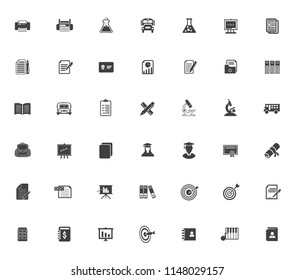 School Icons, Vector Education, University, Graduation Icons, Learning Diploma