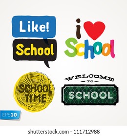 School Icons, vector Eps10 illustration.