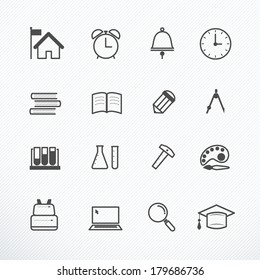 School icons vector illustration