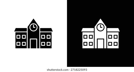 Iconos de la escuela. Vector Plantilla Ilustración Símbolo Píxeles Perfecto