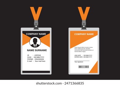 School ID card. ID card design for corporates, offices and many other purposes.ID Card Design Template.