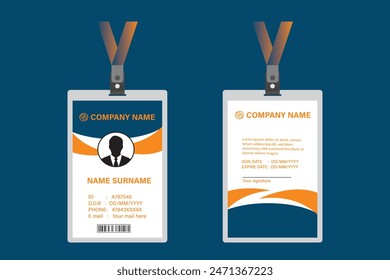 School ID card. ID card design for corporates, offices and many other purposes.ID Card Design Template.