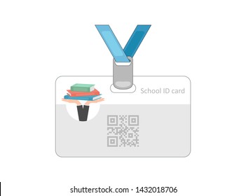 School id card icon. Personal identification card. Student id card, identification card, identity verification, person data.