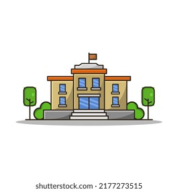 Schule im Cartoon-Stil