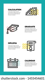 SCHOOL AND ILLUSTRATION ICON CONCEPT