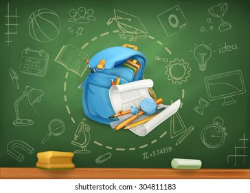 School, infographics vector background