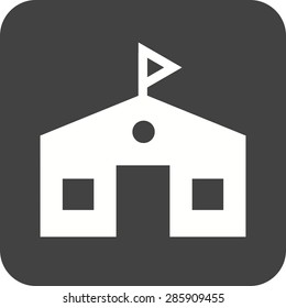 School, institute, high school icon vector image. Can also be used for education, academics and science. Suitable for use on web apps, mobile apps, and print media.