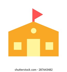 School, institute, high school icon vector image. Can also be used for education, academics and science. Suitable for use on web apps, mobile apps and print media.