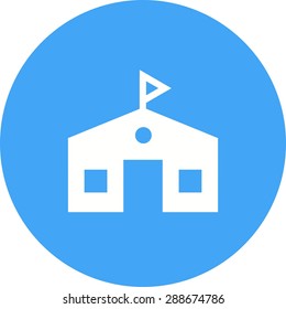 School, institute, high school icon vector image. Can also be used for education, academics and science. Suitable for use on web apps, mobile apps and print media.