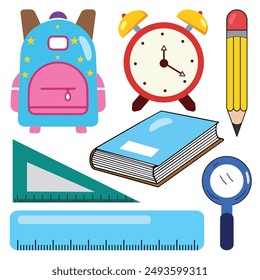 School items Back to School Sublimation Clipart Design set