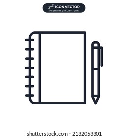 school journal. Notebook icon symbol template for graphic and web design collection logo vector illustration
