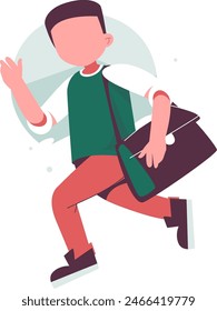 School kid character vector illustration