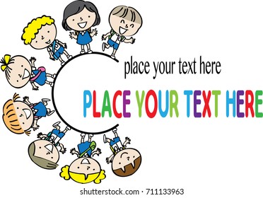 school kids background design