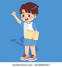 Niños en la escuela haciendo actividades diarias