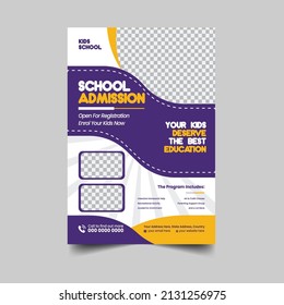 school kids education admission flyer poster template.
back to school education flyer poster layout template design
