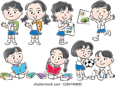 school kids set