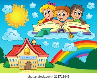 School kids theme image 8 - eps10 vector illustration.