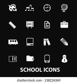 school, kindergarten, education, learning, training, business study, teaching, idea, course, science, university, academic, book, exam, college, student, certificate, lesson, degree icons, sign vector