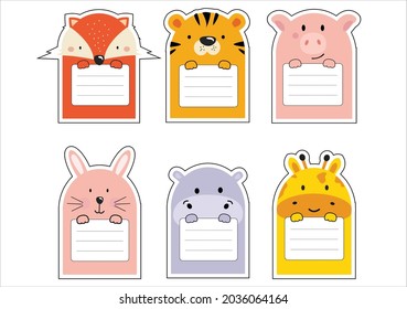 school label with unicorn design school label Animal, Name and Address, Tag, Sticker for Child Clothes and School labels Name tags, Stickers for girls, pupil notebooks,workbooks etc