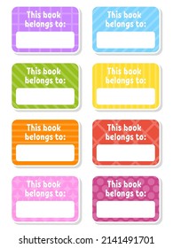 School Labels Books Notebooks Bright Stickers Stock Vector (Royalty ...