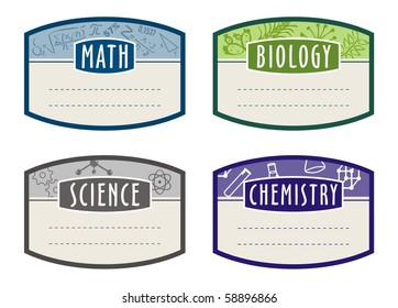 School labels natural science