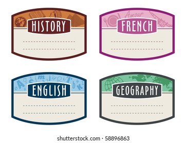 School Labels Social Studies