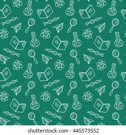School laboratory background, Sketchy Doodles Elements, Vector Illustration