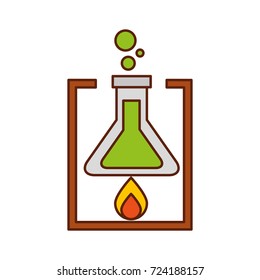 school laboratory test tube flame burning experiment