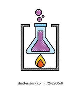 school laboratory test tube flame burning experiment