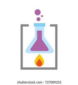 school laboratory test tube flame burning experiment