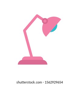 school lamp desk flat style icon vector illustration design
