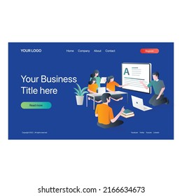 School landing page UI design template