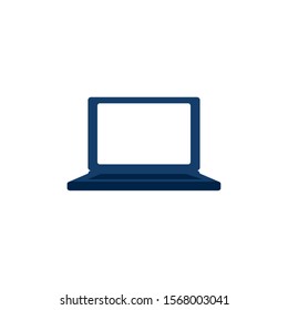 school laptop flat style icon vector illustration design
