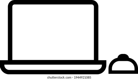 School laptop, illustration, vector on a white background